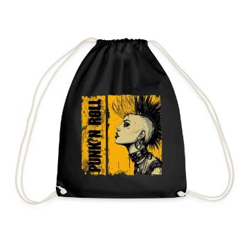 Punk'n Roll Girl - Drawstring Bag - black - Front