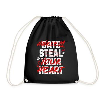 Hairless Sphynx Cats  - Drawstring Bag - black - Front