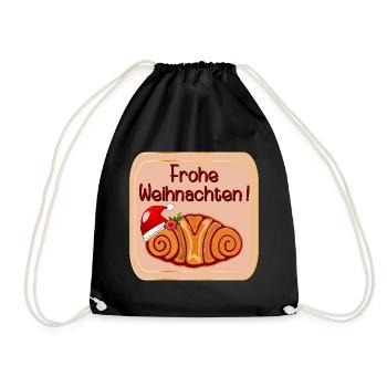 Joyeux Noël Hambourg Franzbrötchen - Sac de sport léger - noir - Devant