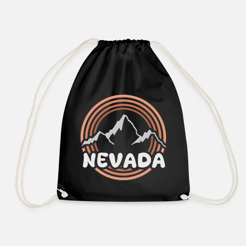 Gift for Nevada - Drawstring Bag - black