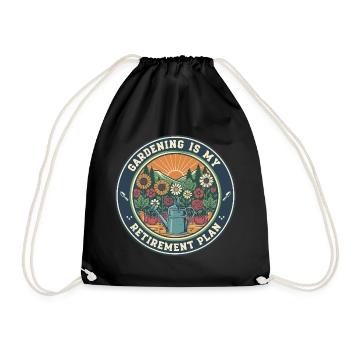 Le jardinage est mon plan de retraite - Sac de sport léger - noir - Devant