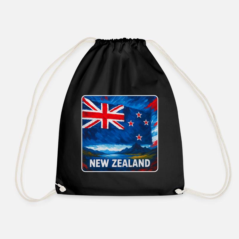 Conception du drapeau de la Nouvelle-Zélande - Sac de sport léger - noir