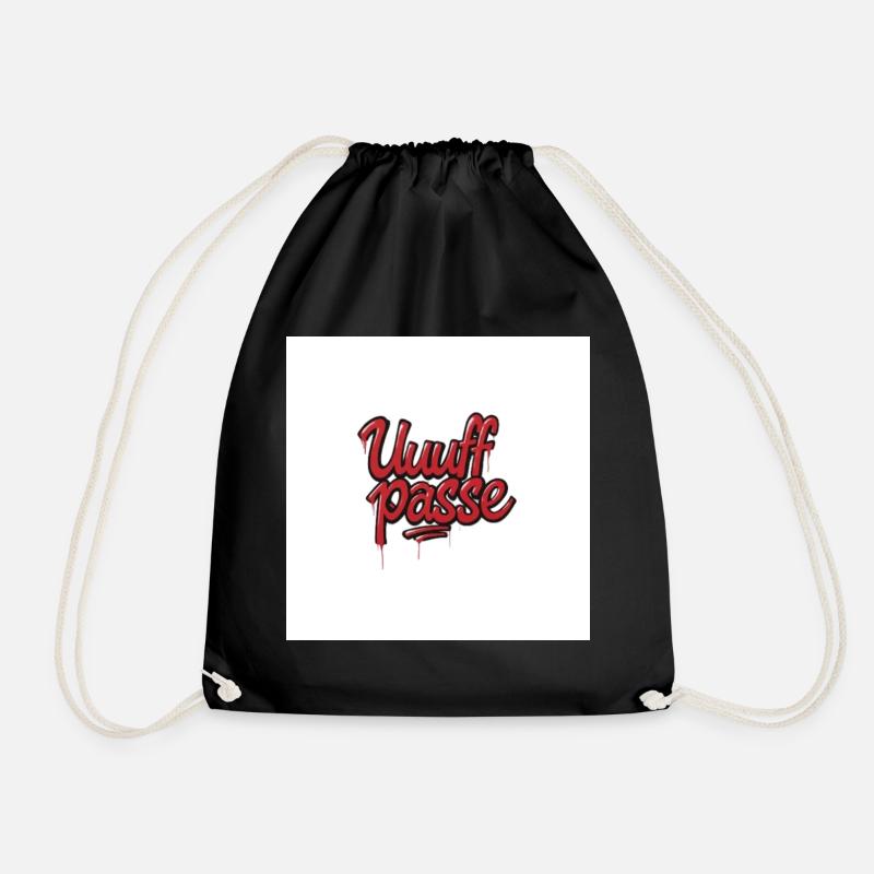 UffPasse Graffiti Lettering - Drawstring Bag - black