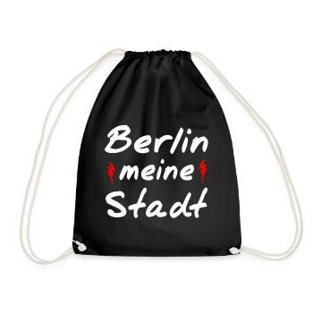 Berlin - Drawstring Bag - black - Front