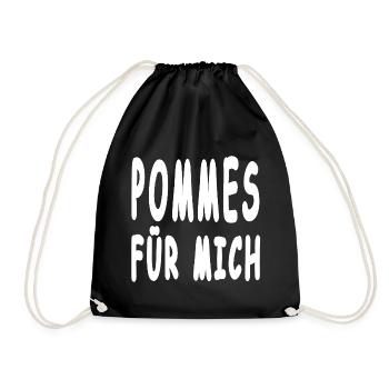 Pommes - Turnbeutel - Schwarz - Vorne