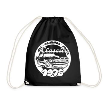 50th Birthday - Classic Musclecar 11/1975 - Drawstring Bag - black - Front