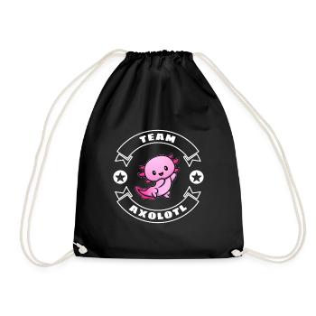 Team Axolotl - Drawstring Bag - black - Front