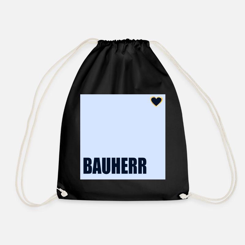 HAUSBAU BAUHERR HERZ - Turnbeutel - Schwarz