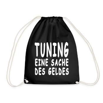 tuning - Drawstring Bag - black - Front
