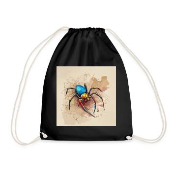 Araignée colorée dans le style aquarelle - Sac de sport léger - noir - Devant
