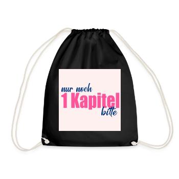 LOVE BOOKS READING CHAPTER - Drawstring Bag - black - Front