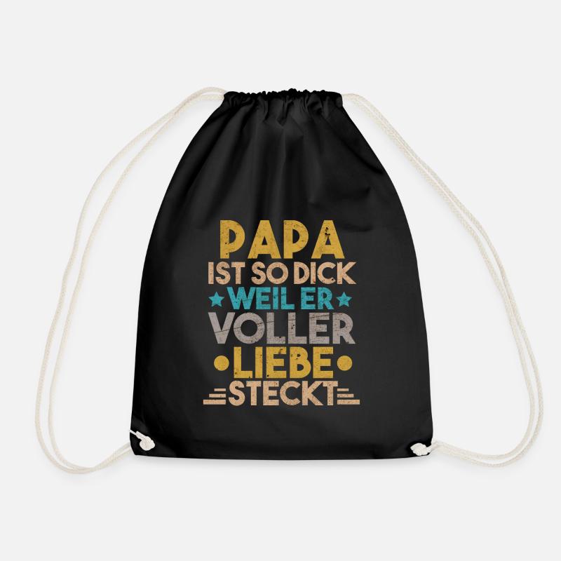 Papa - Turnbeutel - Schwarz