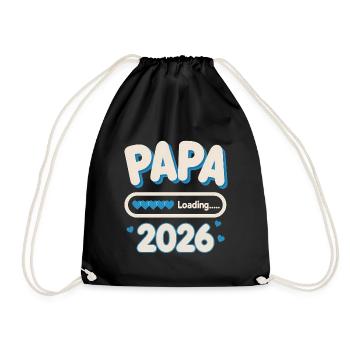 Papa Loading 2026 - Drawstring Bag - black - Front