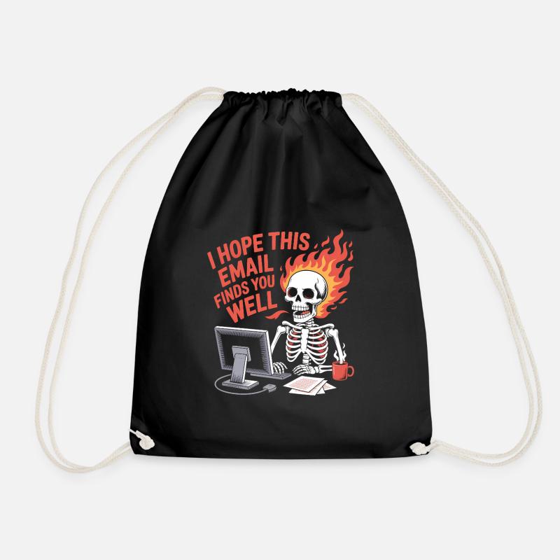 Ich hoffe, diese E-Mail kommt bei dir gut an - Lustiges T-Shirt - Turnbeutel - Schwarz