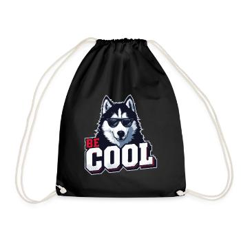 Be Cool - Siberian Husky - Drawstring Bag - black - Front