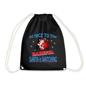 SANTA BARISTA - Turnbeutel - Schwarz - Vorne