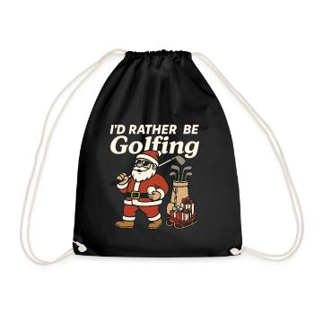 Lustiges Golf Shirt Weihnachtsgeschenk Golfer - Turnbeutel - Schwarz - Vorne
