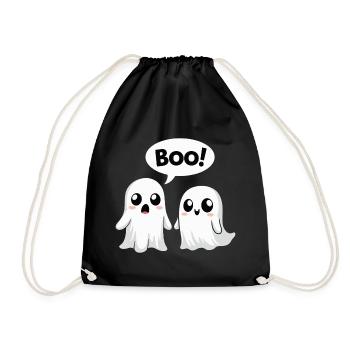 Halloween Mignon Boo Fantômes - Sac de sport léger - noir - Devant