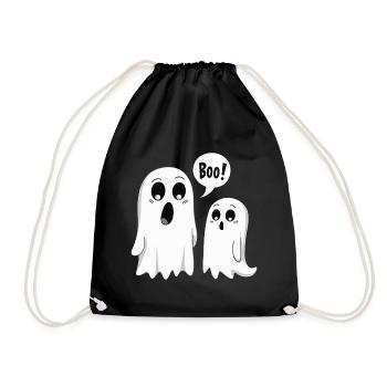 Halloween Mignon Boo Fantômes - Sac de sport léger - noir - Devant