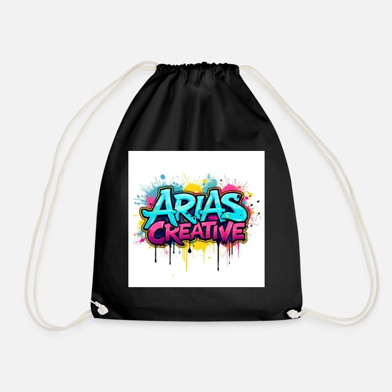 Aris Creative Graffiti-Logo - Turnbeutel - Schwarz