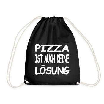 Pizza - Turnbeutel - Schwarz - Vorne