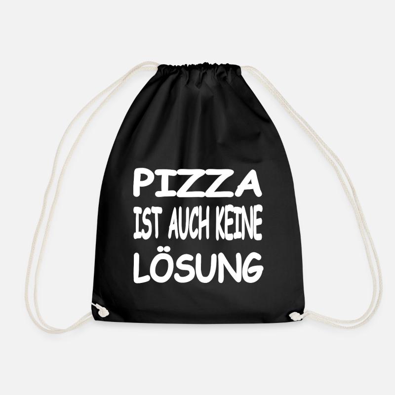 Pizza - Turnbeutel - Schwarz