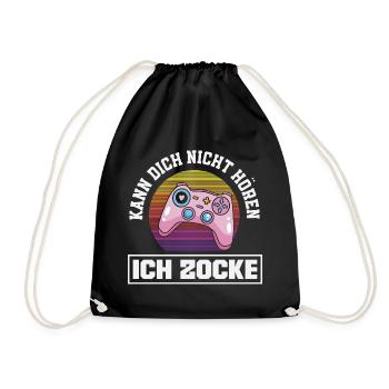 Je ne t’entends pas, je joue des manettes - Sac de sport léger - noir - Devant