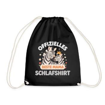 Chemise de nuit officielle Meilleur cadeau de maman zèbre - Sac de sport léger - noir - Devant