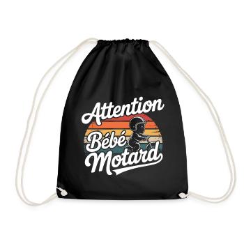 Achtung Baby Biker - Turnbeutel - Schwarz - Vorne