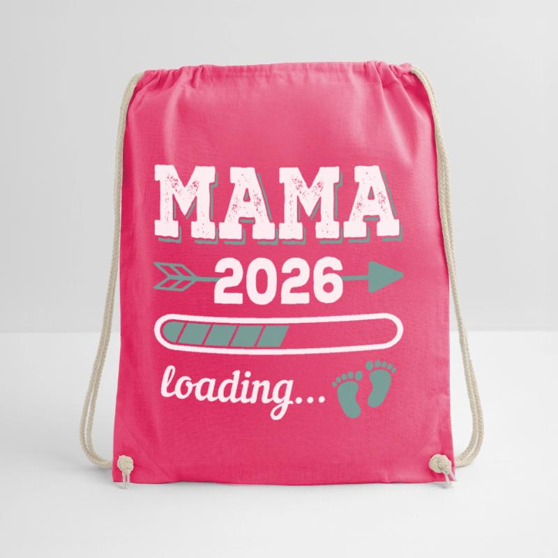 Mama 2026 Loading Werdender Mutter Geschenkidee Turnbeutel