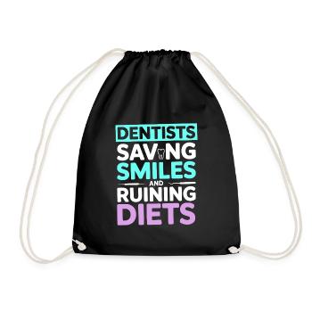 Conception de la santé bucco-dentaire du cabinet dentaire - Sac de sport léger - noir - Devant