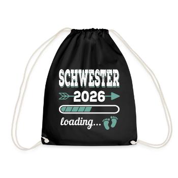 Soeur 2026 Chargement des futurs frères et sœurs - Sac de sport léger - noir - Devant