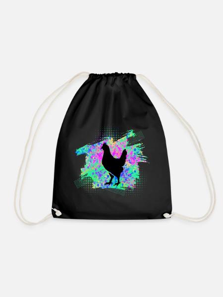Huhn Hühner - Turnbeutel - Schwarz