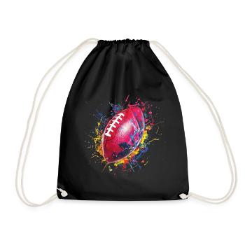 Football - Turnbeutel - Schwarz - Vorne