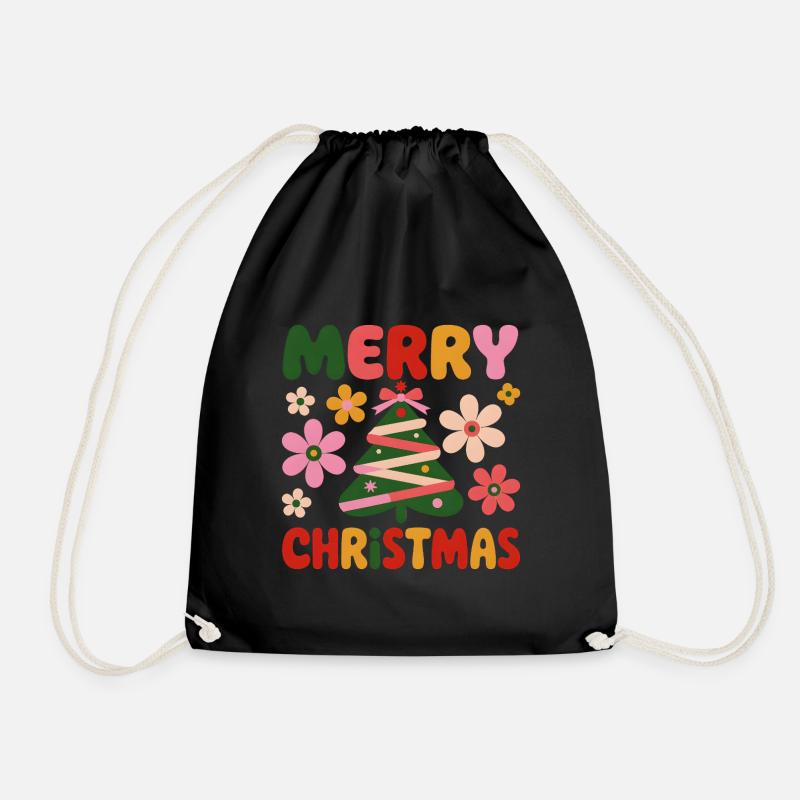Merry Christmas  - Turnbeutel - Schwarz