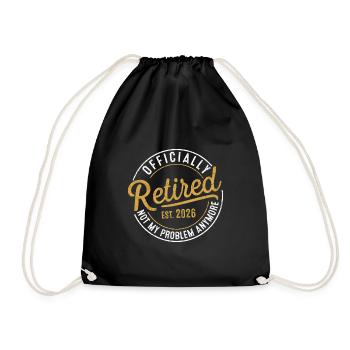 Vintage Retraité 2026 Pas mon problème La retraite - Sac de sport léger - noir - Devant