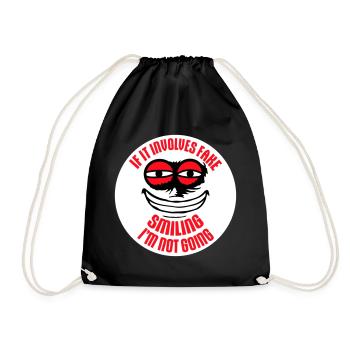 S’il s’agit d’un faux sourire, je ne vais pas le dire - Sac de sport léger - noir - Devant
