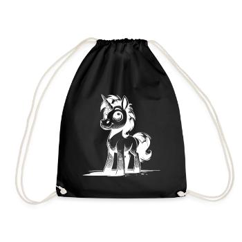 Licorne magique et mignonne qui te sourit - Sac de sport léger - noir - Devant