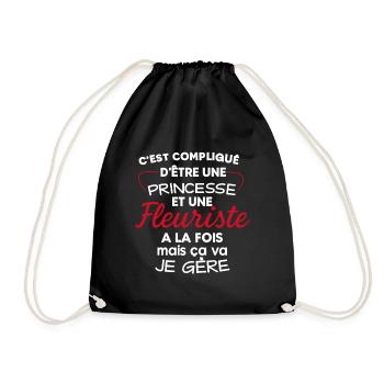 Princesse et Fleuriste: Double Vie Chic - Sac de sport léger - noir - Devant