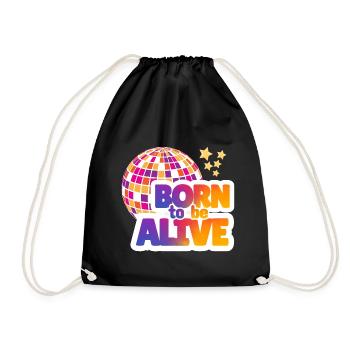 BORN TO BE ALIVE - Sac de sport léger - noir - Devant