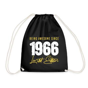 1966 Né 60e anniversaire - Sac de sport léger - noir - Devant