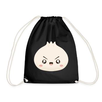 Grumpy Dumpling – süßes Maskottchen - Turnbeutel - Schwarz - Vorne