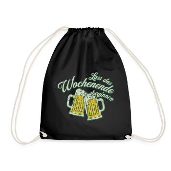 Weekend Toast Beer Alcohol Men - Drawstring Bag - black - Front