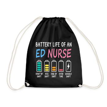 Niveau d’humour des infirmières d’urgence - Sac de sport léger - noir - Devant