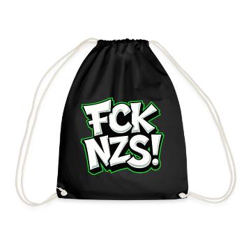 FCK NZS Statement against Racism - Drawstring Bag - black - Front