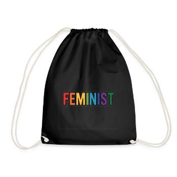 Féministe - T-shirt Logo Féminisme - Sac de sport léger - noir - Devant