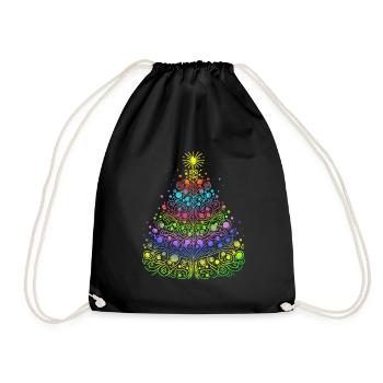 Christmas tree - Drawstring Bag - black - Front