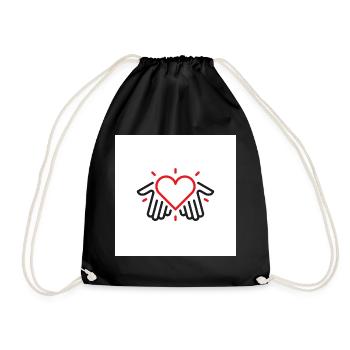 Hands of love - Drawstring Bag - black - Front