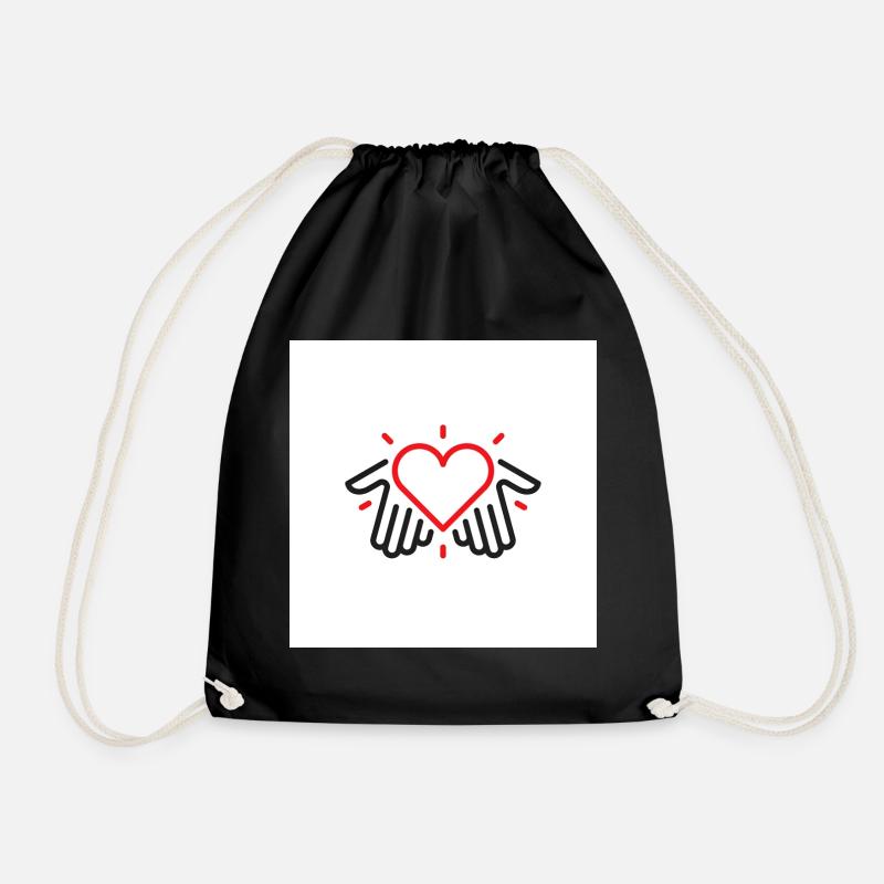Hände der Liebe - Turnbeutel - Schwarz