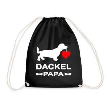 Dackel - Turnbeutel - Schwarz - Vorne